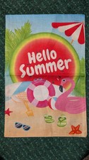 Hello Summer Garden Flag 12x18 Inch Double Sided Watermelon Garden Flag