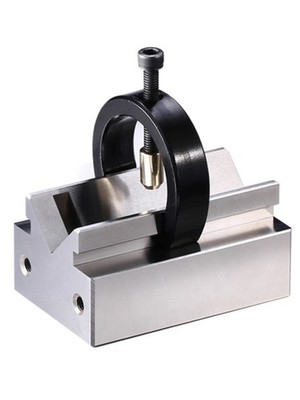 Stainless Steel V-Block Precision Clamp Fixture with Brass Sleeve for Grinding