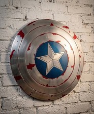 Captain America Shield Metal Prop Replica Battle Damaged Movie Accurate Shield24
