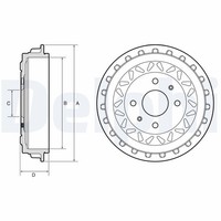 2X Delphi BF663 Bremstrommel Hinten Passt Zu: Fiat 500E, Brava, Bravo I, Fiorino