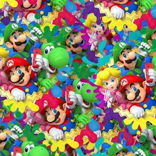 Plumbers Game Kart Players - 18"x46" Hydrographic Film Hydro Dipping