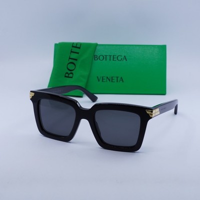 BOTTEGA VENETA BV1005S 001 Black/Grey 53-21-145 Sunglasses New Authentic