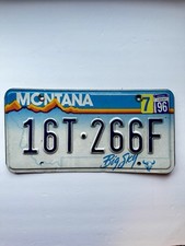 Vintage 1996 Big Sky Montana Dawson County License Plate. 16T - 2664.