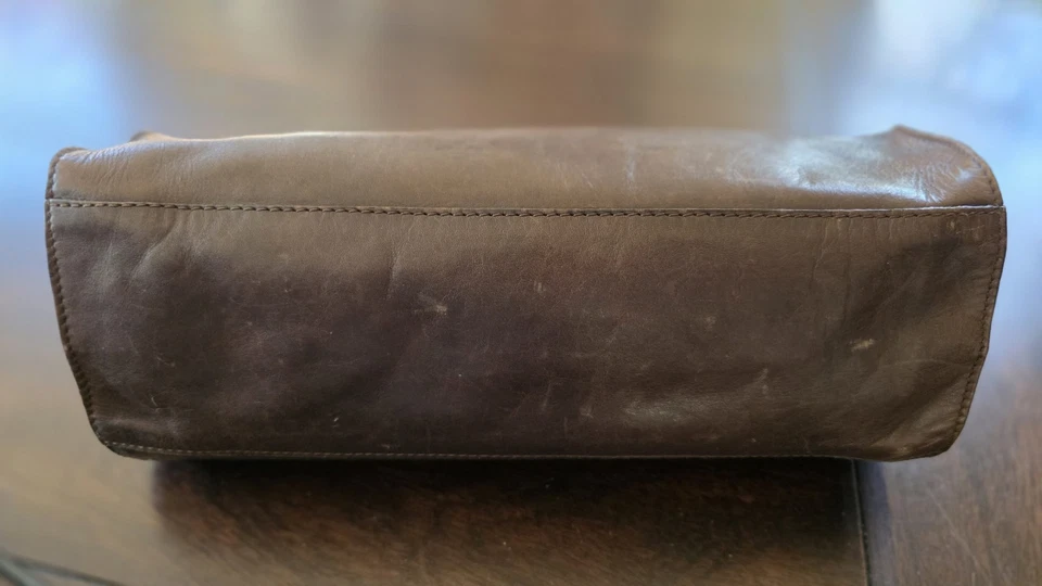 Bolso de Mano Dolce & Gabbana Vintage Cuero Marrón Asa de Madera**Envío Gratis Foto 2 de 4