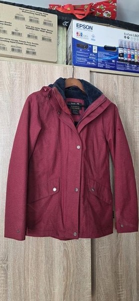 Women Jack Wolfskin Jacket Burgundy XS