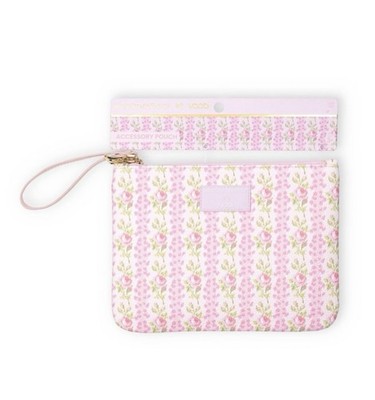 LoveShackFancy x Target Yoobi Heirloom Flat Zip Pencil Case Strawberry Macaroon