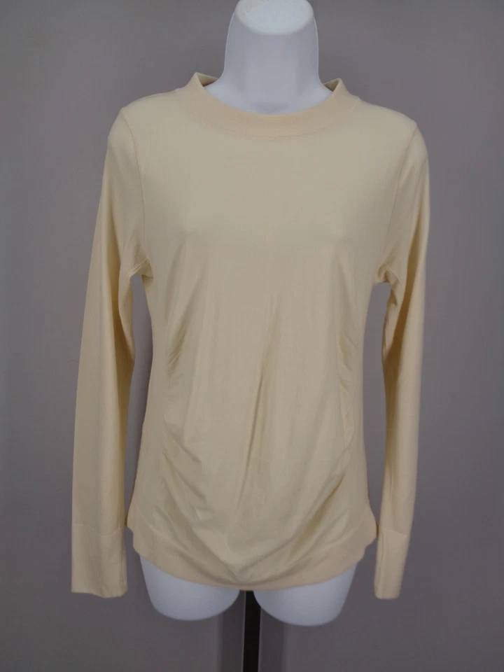 Top Athleta Foresthill Ascent Talla Mediana Agujero para el Pulgar Agujero Mezcla de Lana Sin Costuras Foto 3 de 4