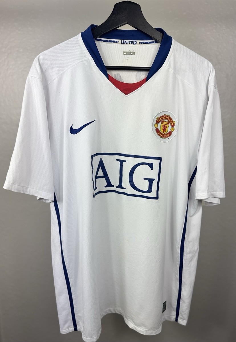 マンチェスター・ユナイテッド BERBATOV 9 シャツ XL Berbatov #9 Nike AIG Manchester United Football White Soccer