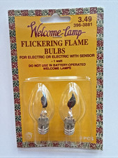 VINTAGE FLICKERING FLAME BULBS 1 WATT 2 IN PACKAGE