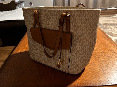 Michael Kors Emilia Large East West Tote Bag White Cream  Leather $558 B2X