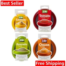 Food Saver Set, Avocado, Tomato, Onion, and Lemon Stretch Pods, Silicone, One...