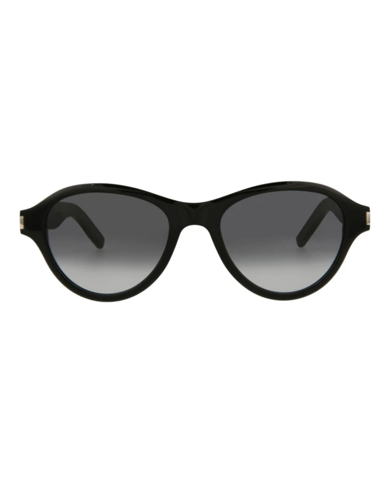 Saint Laurent Unisex Round/Oval Black Black Grey Fashion Designer Eyewear