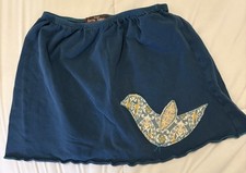 Karina Potestio Girls Sz 4-6 Bird Motif A-line Skirt Art to Wear Artisan READ