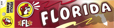 Buc-ee's Florida Bumper Sticker Advertising- State Flower, Logo - New Design