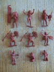 Late 1950's MARX  Fort Apache Playset 9 (of 16) red brown Indians