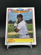 1986 Topps All Star Glossy Jim Rice Boston Red Sox Baseball Card #6 HOF ⚾️