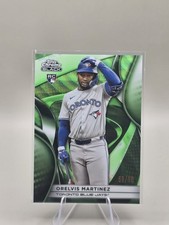 Orelvis Martinez 2025 Topps Chrome Black Green Wave Refractor 38/99 SP Blue Jays