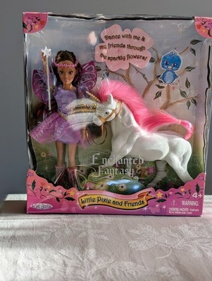 VTG 2006 Enchanted Fantasy Little Pixie & Friends Doll Unicorn NEW Box RARE