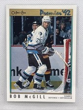 San Jose Sharks - Bob McGill - 1992 O-Pee-Chee Premier - Base - #8