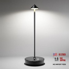 Cordless Table Lamps Rechargeable, 6000mAh Battery Operated LED Desk Lamp Black