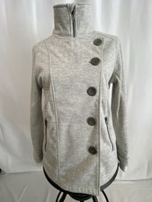 prAna Martina Heathered Jacket Women  s Medium Zip  Button Front Water Resistant