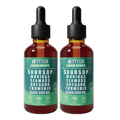 2 PACKS-VYXION Soursop Bitters Liquid Drops - Immunity, Liver, Gut & Antioxidant