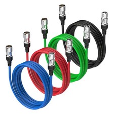 XLR 15ft Cables 4pack,Male to Female Gold-Plated 3 Pins Mic Cable for Recordi...