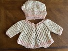 Antique Hand Crochet Baby Doll Sweater Hat — photo 2