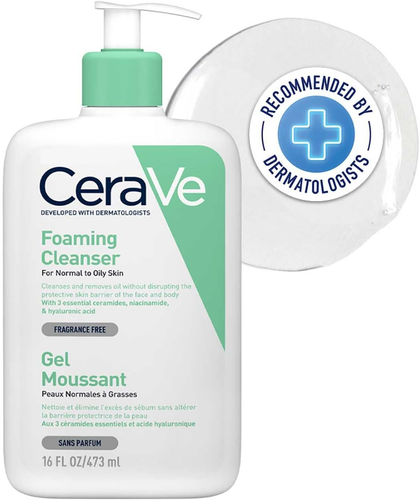 Cerave Schiuma Detergente Viso E Corpo, per Pelle Da Normale a Grassa, 473 Ml - Foto 1 di 12