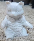 Vtg Mosser Glass 3-3/4" Tall TAWNY BEAR Milk White Figurine