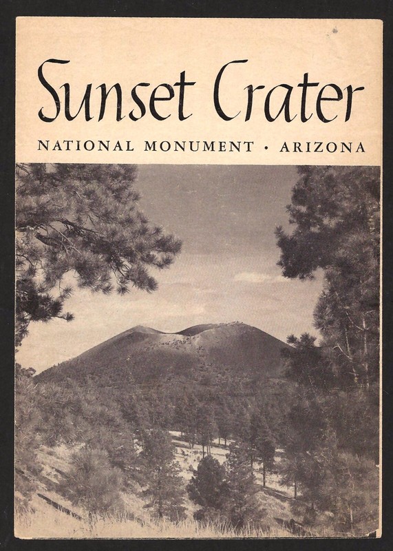 1955 Sunset Crater National Monument Guide With Map