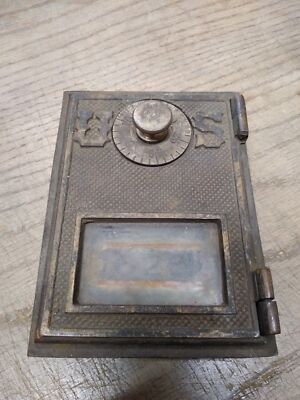 Vtg US Post Office Box Door Face #626 Brass Combination Dial 5'' x 4''