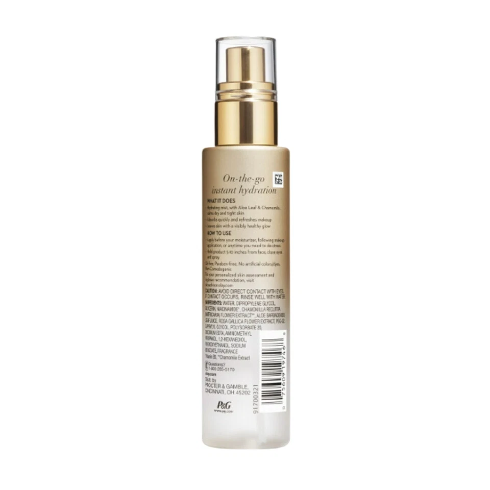 OLAY Mist CALMING Hydration Essence with Aloe Leaf & Chamomile Extract, 3.3fl oz - Image 2 of 3