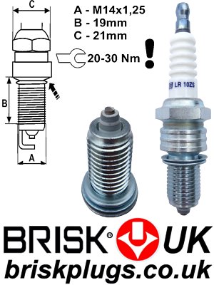 Brisk Premium Multi-Spark Racing LR10ZS Spark Plug Brisk Premium Multi-Spark Racing LR10ZS Spark Plug
