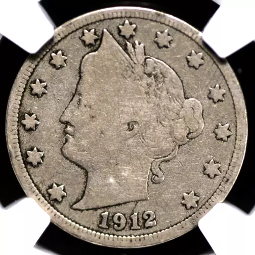 1912 S LIBERTY V NICKEL NGC VG 8 NICE & ORIGINAL WITH A LOW MINTAGE OF 238,000