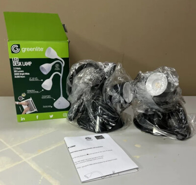 Greenlite LED Energy Saving Desk Lamp 2 Pack