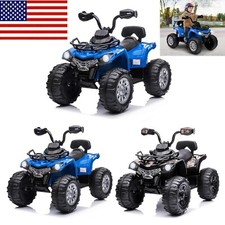 12V Kids Ride On Electric ATV 4-Wheeler Quad Car Toy 2 Speeds w/ Headlights MP3