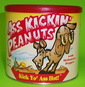 HABANERO PEANUTS - 12 OZ. CAN - ASS KICKIN' GOOD & SPICY