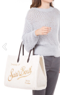 MC2 SAINT BARTH TASCHE Sherpa VivianW weiß/gold nagelneu nicht auffindbar ECHT