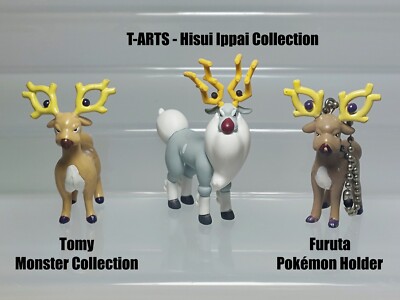 Wyrdeer Stantler Pokemon Figure & Keychain Tomy T-ARTS Furuta 2.1