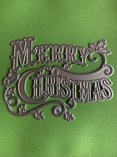 Merry Christmas Cutting Dies Cut Card Album DIY Template Embossing Folder Circle