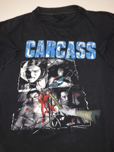 Vtg 1992 CARCASS T-Shirt XL Death Metal 90s Bolt T