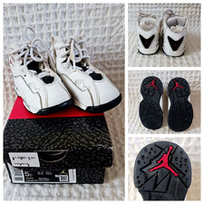 Nike Air Jordan 7 Retro US 5C White Black Toddler Box