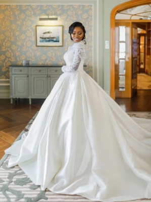 stella york long sleeve lace wedding dress Stella York Bridal Dress SY8160 Ivory/Ivory / 16 main image 1
