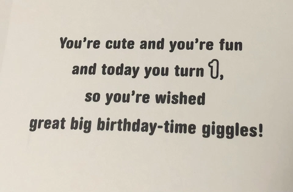 1st Birthday Disney Mickey Mouse One 1 Year Old 5”x7” Hallmark Greeting Card - Image 4 of 4