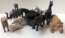 Lot of Animal Figures Terra by Battat Horses Cow Bear Pigs Elephant Buffalo