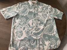 Tori Richards Honolulu Paisley Floral Mother of Pearl Buttons Men's Shirts Sz XL