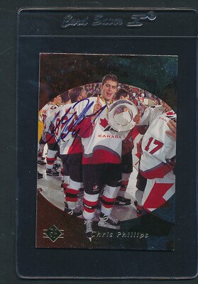 1995/96 SP #176 Chris Phillips Canada Signed Auto *C2506