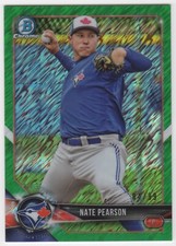 NATE PEARSON 2018 Bowman Chrome Prospects GREEN SHIMMER REFRACTOR #84/99