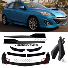 For Mazda 3 Speed 3 Front Bumper Lip Splitter Spoiler Chin Body Kit Side Skirts For Mazda 3 Speed 3 Front Bumper Lip Splitter Spoiler Chin Body Kit Side Skirts